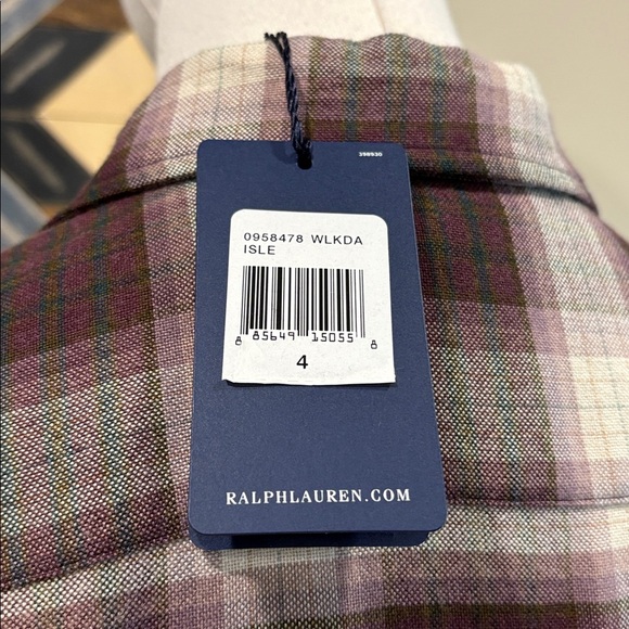 Ralph Lauren Women’s Plaid Wool Viscose Button Up Shirt size 4 NWT - Picture 7 of 11
